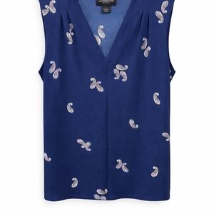 Elegant Blue Paisley Blouse